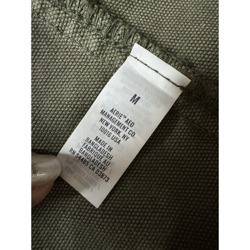 aerie Olive Green Button-Down Utility Jacket - Picture 7 of 9